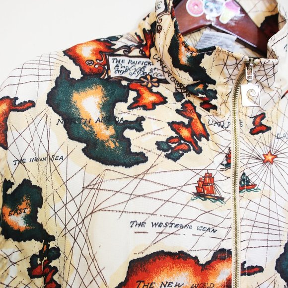vtg Pierre Cardin African world map windbreaker - Picture 4 of 7